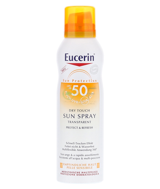 Eucerin Linea Sun SPF50 Spray Corpo Effetto Asciutto Pelle Sensibile 200 ml