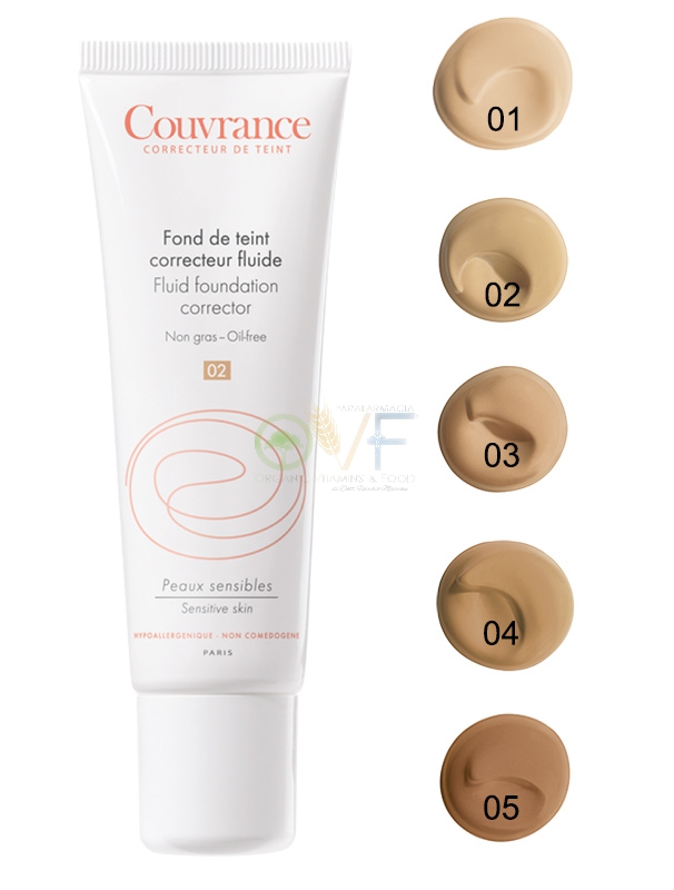 Avene Linea Couvrance Coprente Fondotinta Correttore Fluido Colore 01 Porcellana