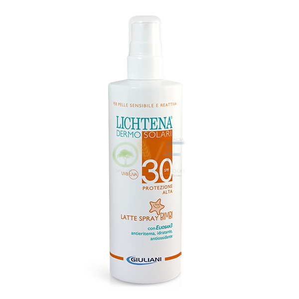 Lichtena Linea Dermosolari Bimbi SPF30 Spray Pelli Sensibili Irritabili 200 ml