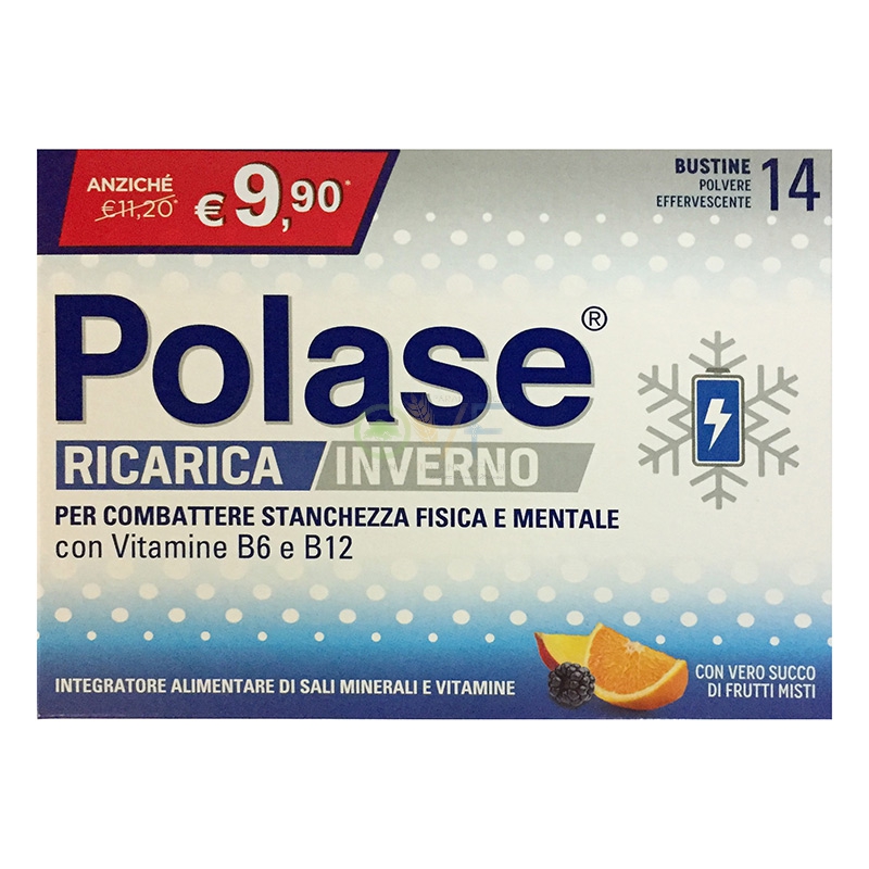 Polase Linea Vitamine e Minerali Ricarica Inverno Integratore Granulato 14 Buste