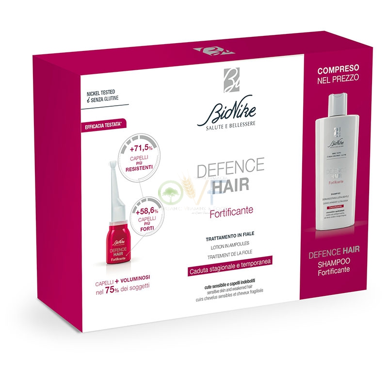 BioNike Linea Defence Hair Trattamento in Fiale Fortificante + Shampoo 200 ml